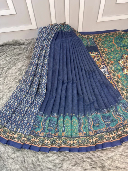 Semi Moslin Silk saree  TS-5054