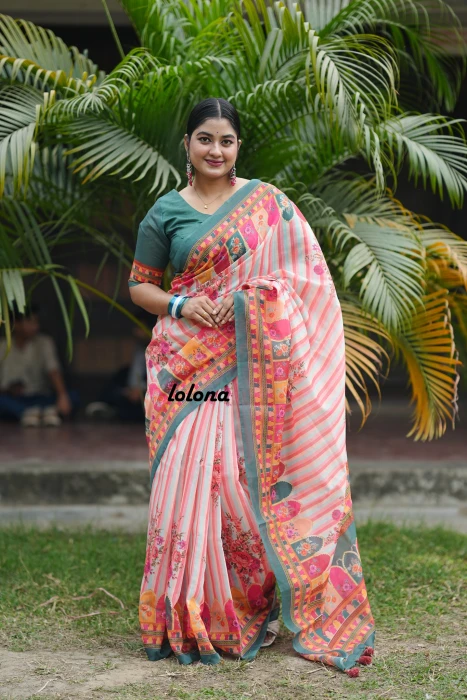 Semi Moslin Silk saree  TS-5047