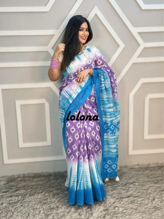 Semi Moslin Silk saree  TS-5053