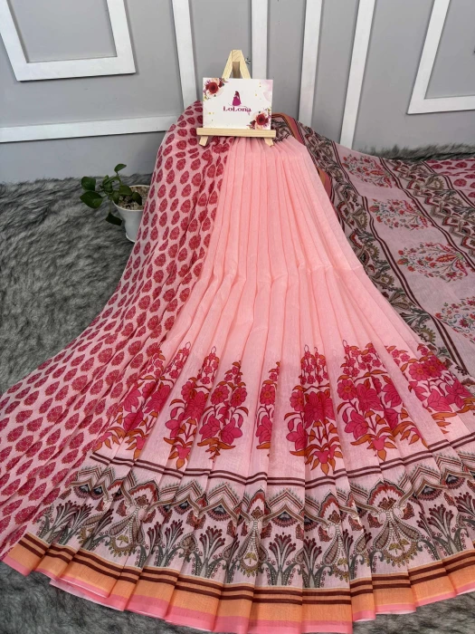 Semi Moslin Silk saree  TS-5061