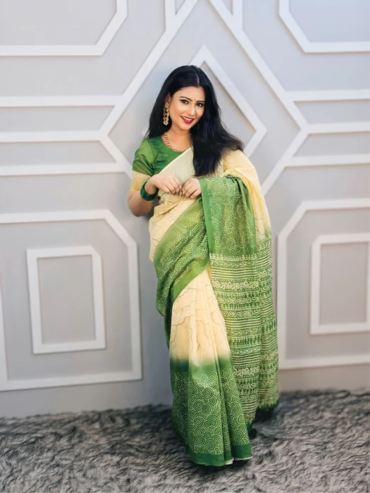 Semi Moslin Silk saree  TS-5059