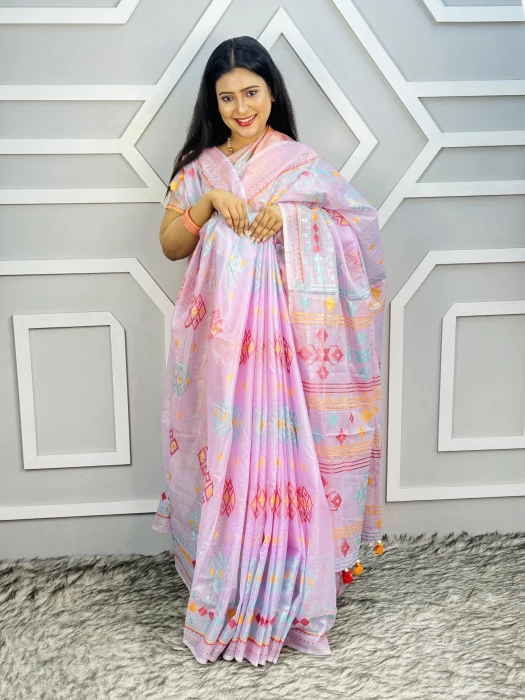 সেমি অর্গাঞ্জা সিল্ক শাড়ি TS-7232