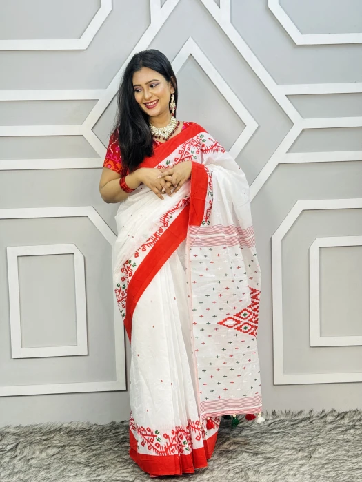 Halfsilk  Saree With  Blouse BS-8078