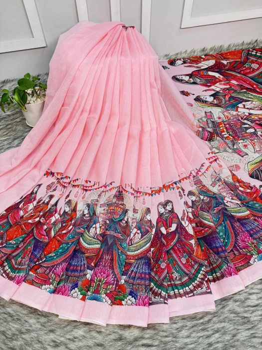 Semi Moslin Silk saree  TS-5069