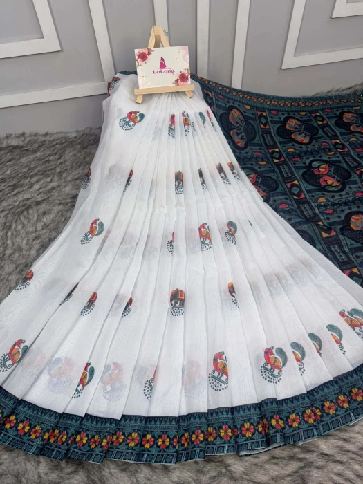 Semi Moslin Silk saree  TS-5078