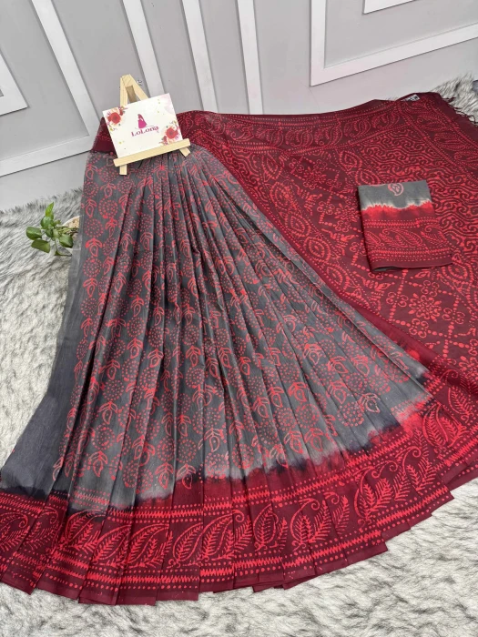 প্রিমিয়াম কটন বাটিক শাড়ি Code-PK-3105