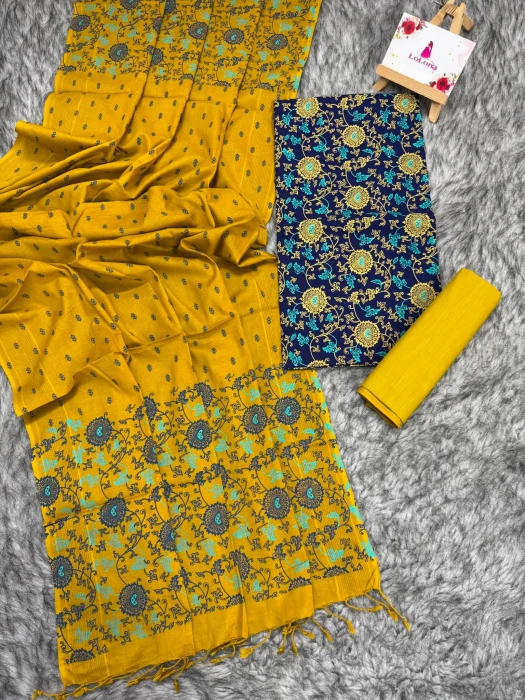Primium Cotton unstiched threepis code-2420