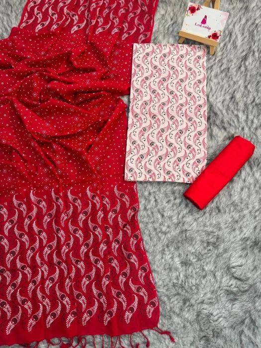 Primium Cotton unstiched threepis code-2422