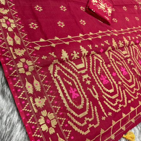 Halfsilk Saree With  Blouse BS-8001