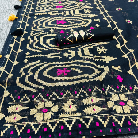 Halfsilk Saree With  Blouse BS-8002