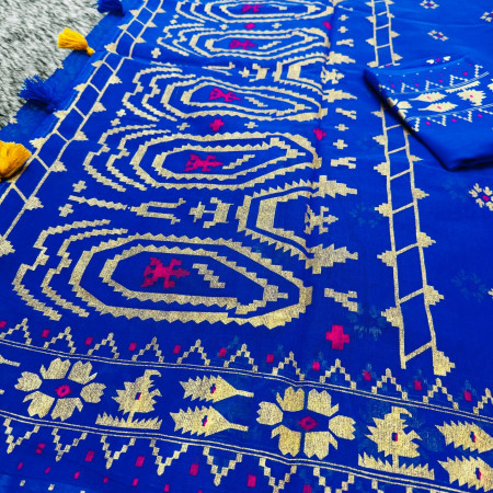 Halfsilk Saree With  Blouse BS-8000