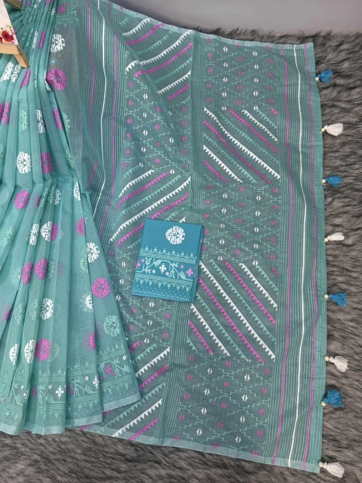 Halfsilk  Saree With  Blouse BS-8016