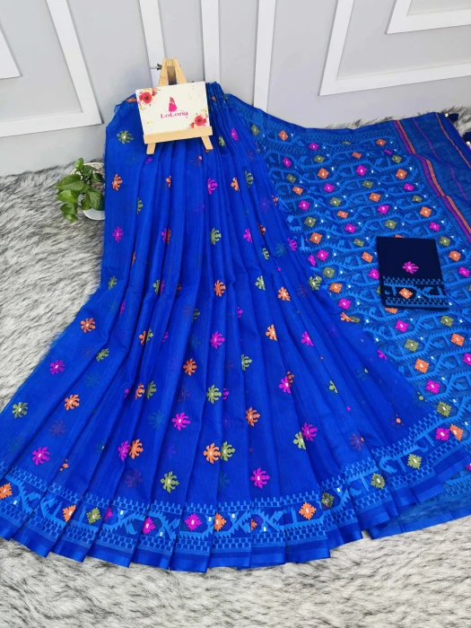 Halfsilk  Saree With  Blouse BS-8017