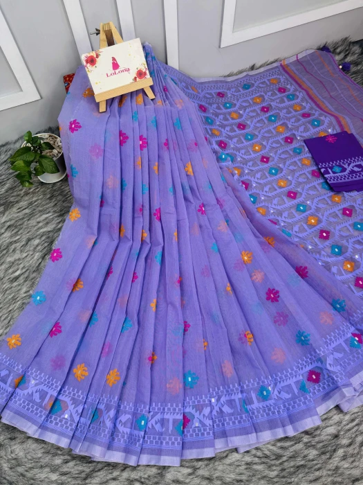 Halfsilk  Saree With  Blouse BS-8018