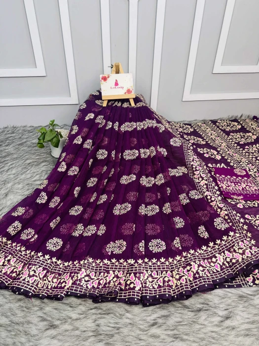 Halfsilk  Saree With  Blouse BS-8040