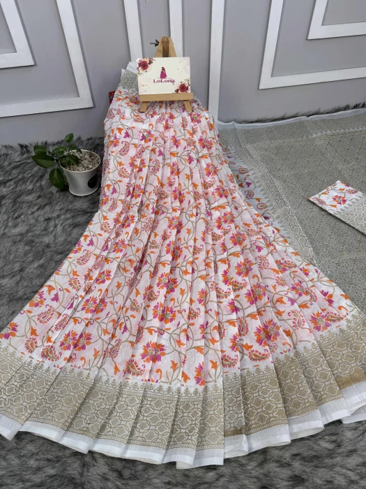 Halfsilk Sharee with Blouse = HS-4309