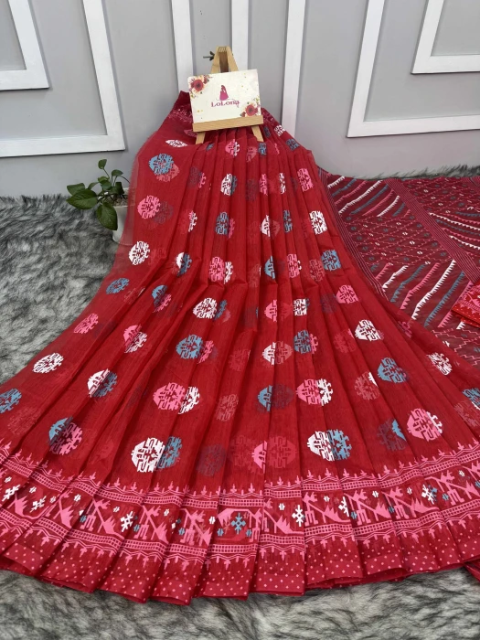 Halfsilk  Saree With  Blouse BS-8023