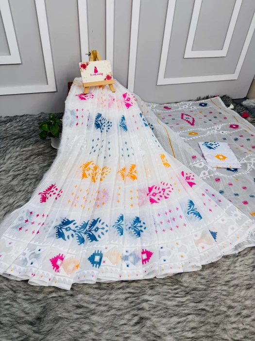 Halfsilk  Saree With  Blouse BS-8030