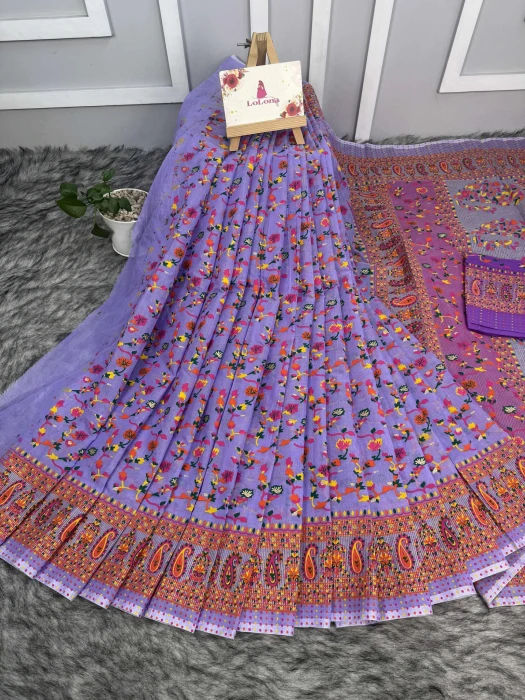 Halfsilk Saree With  Blouse 4301