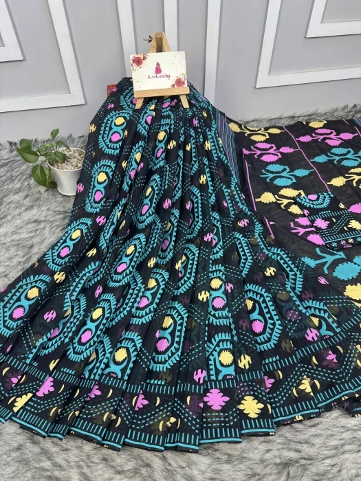 Halfsilk Saree With Blouse Bs-8010