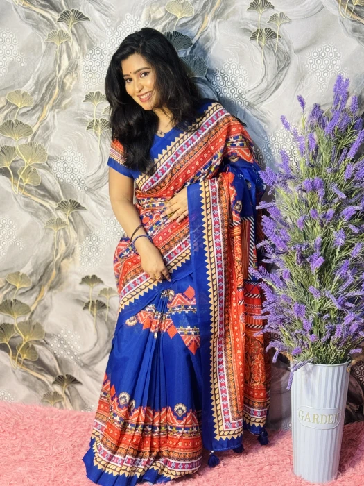 Semi Moslin Silk saree  TS-5089