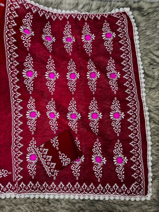 Halfsilk  Saree With  Blouse BS-8201