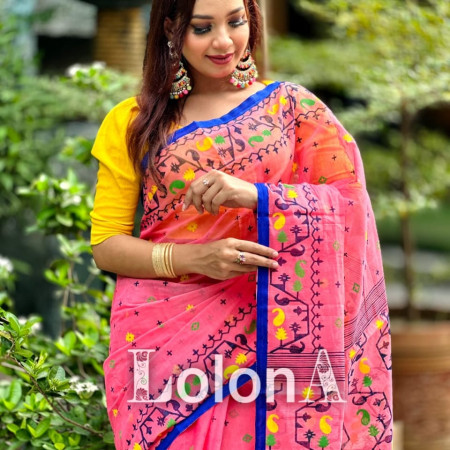 Halfsilk Saree With  Blouse 4304