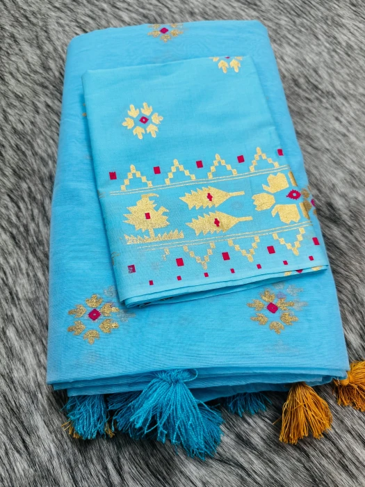 Halfsilk Saree With  Blouse BS-8003