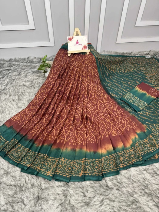 প্রিমিয়াম কটন বাটিক শাড়ি Code-PK-3109