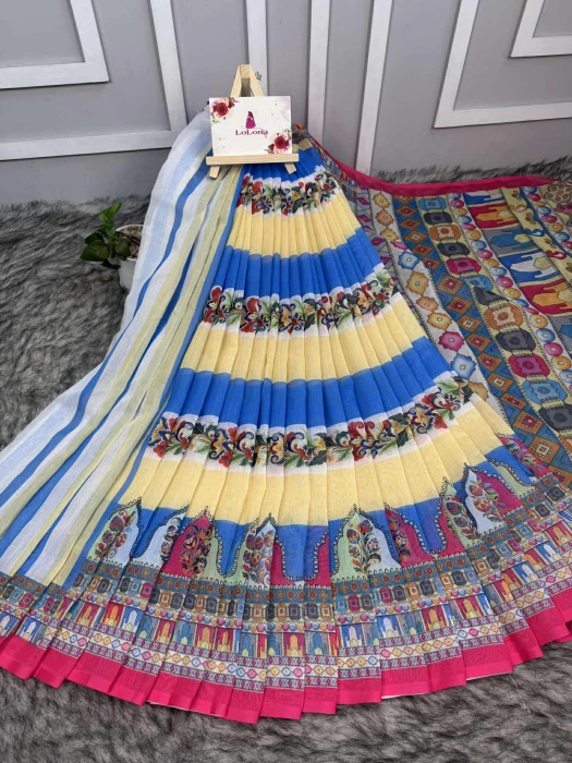 Semi Moslin Silk saree  TS-5082