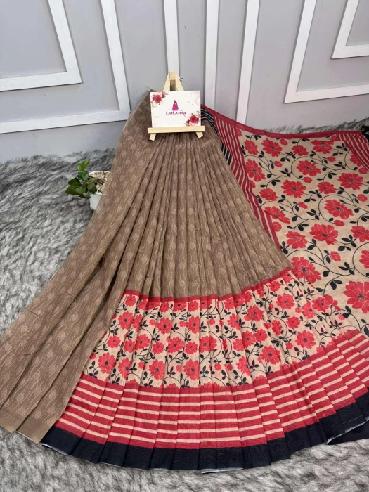Semi Moslin Silk saree  TS-5083
