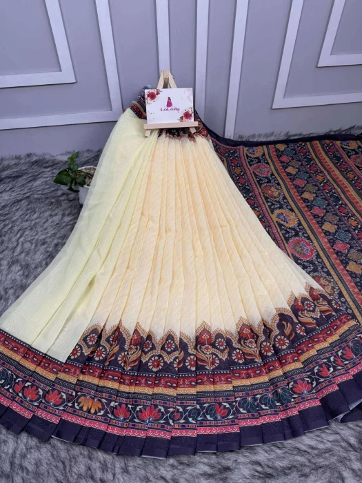 Semi Moslin Silk saree  TS-5084