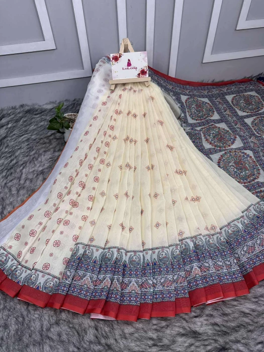 Semi Moslin Silk saree  TS-5086