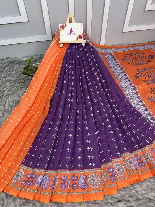 Semi Moslin Silk saree  TS-5087