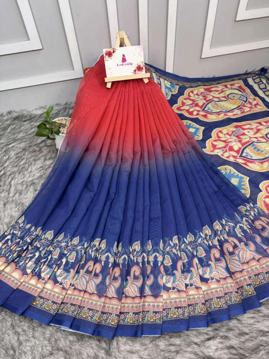 Semi Moslin Silk saree  TS-5088