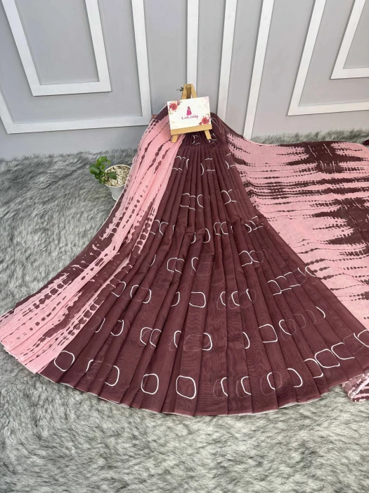 Semi Moslin Silk saree  TS-5091