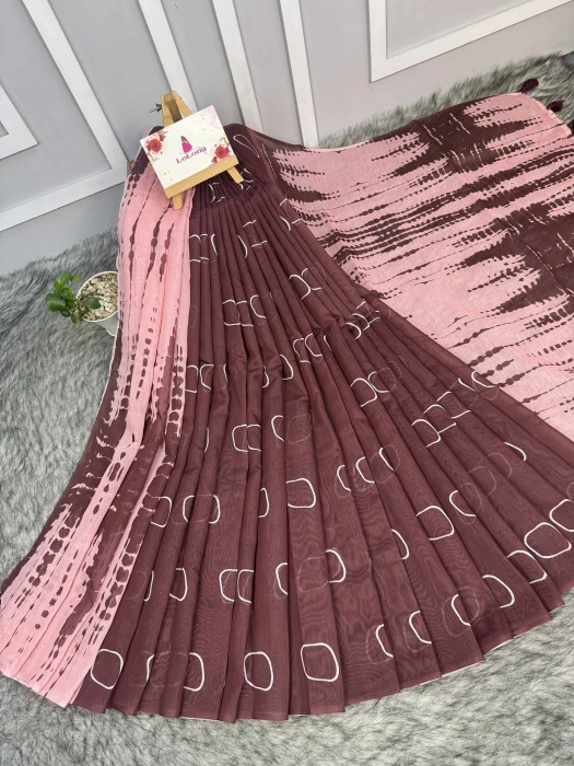 Semi Moslin Silk saree  TS-5091