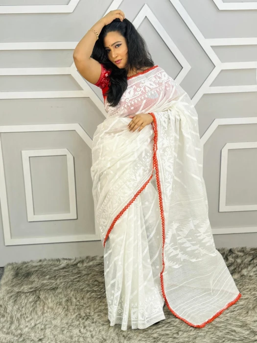 Halfsilk  Saree With  Blouse BS-8200
