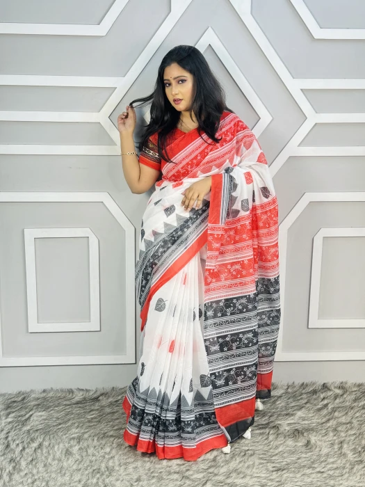 Semi Moslin Silk saree  TS-5092