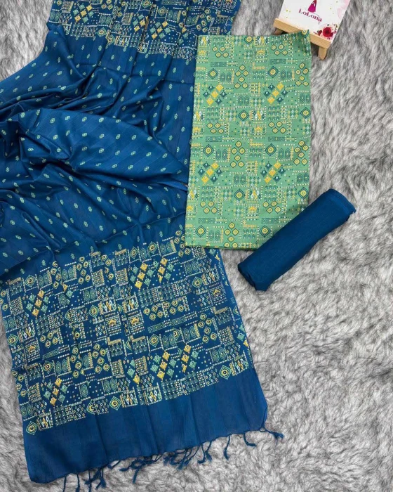 Primium Cotton unstiched threepis code-2411