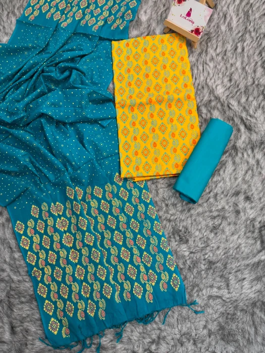 Primium Cotton unstiched threepis code-2413