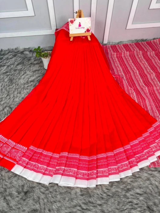 Semi Moslin Silk saree  TS-5095