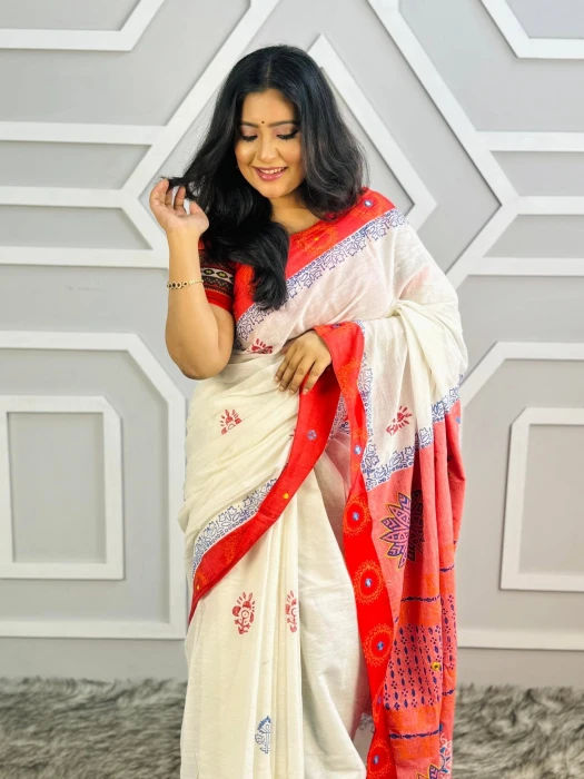 Primium Cotton Saree code-2509