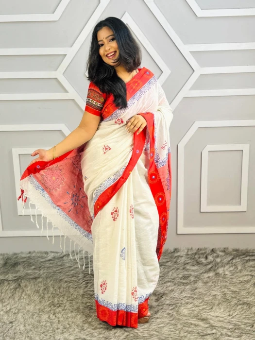 Primium Cotton Saree code-2509