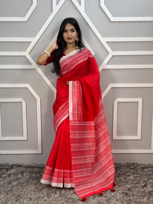 Semi Moslin Silk saree  TS-5095