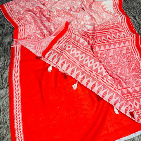 Semi Moslin Silk Saree  TS-9001