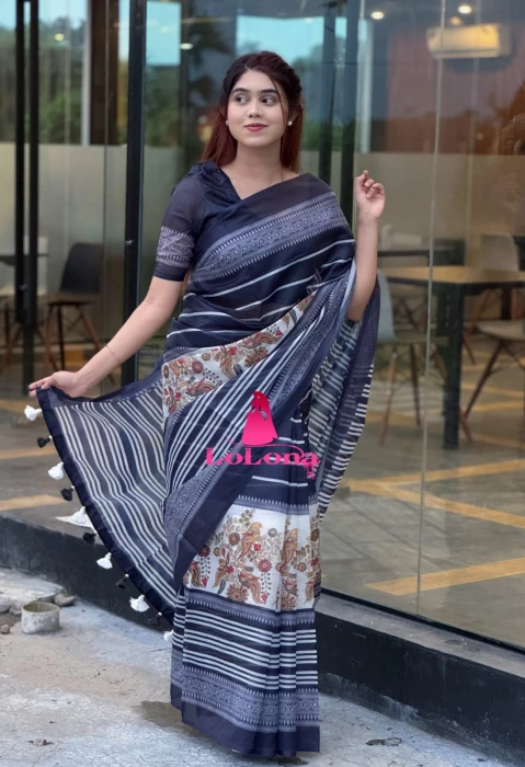 সেমি অর্গাঞ্জা সিল্ক শাড়ি TS-7222