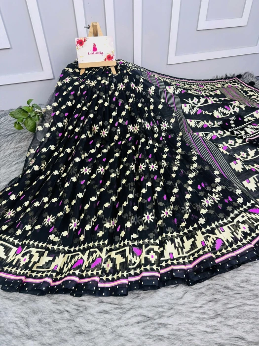 Halfsilk  Saree With  Blouse BS-9025