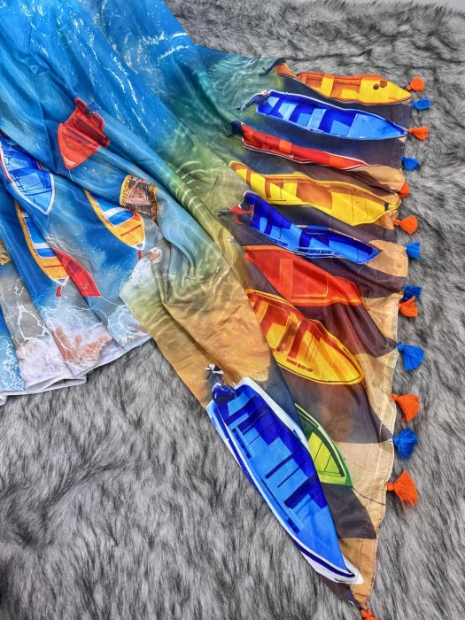 গ্লোসি সিল্ক শাড়ি TS-5036