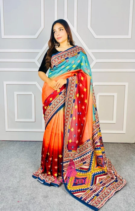 Semi Moslin Silk saree  TS-5038